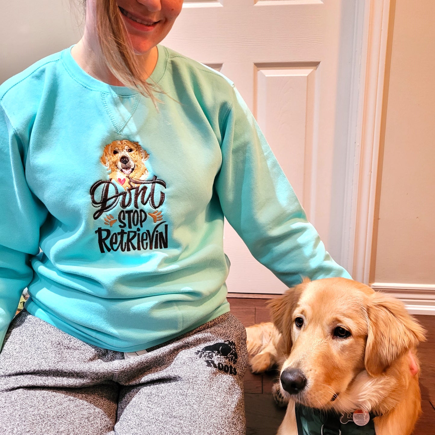 Golden Retriever sweatshirt - Dont stop Retrievin