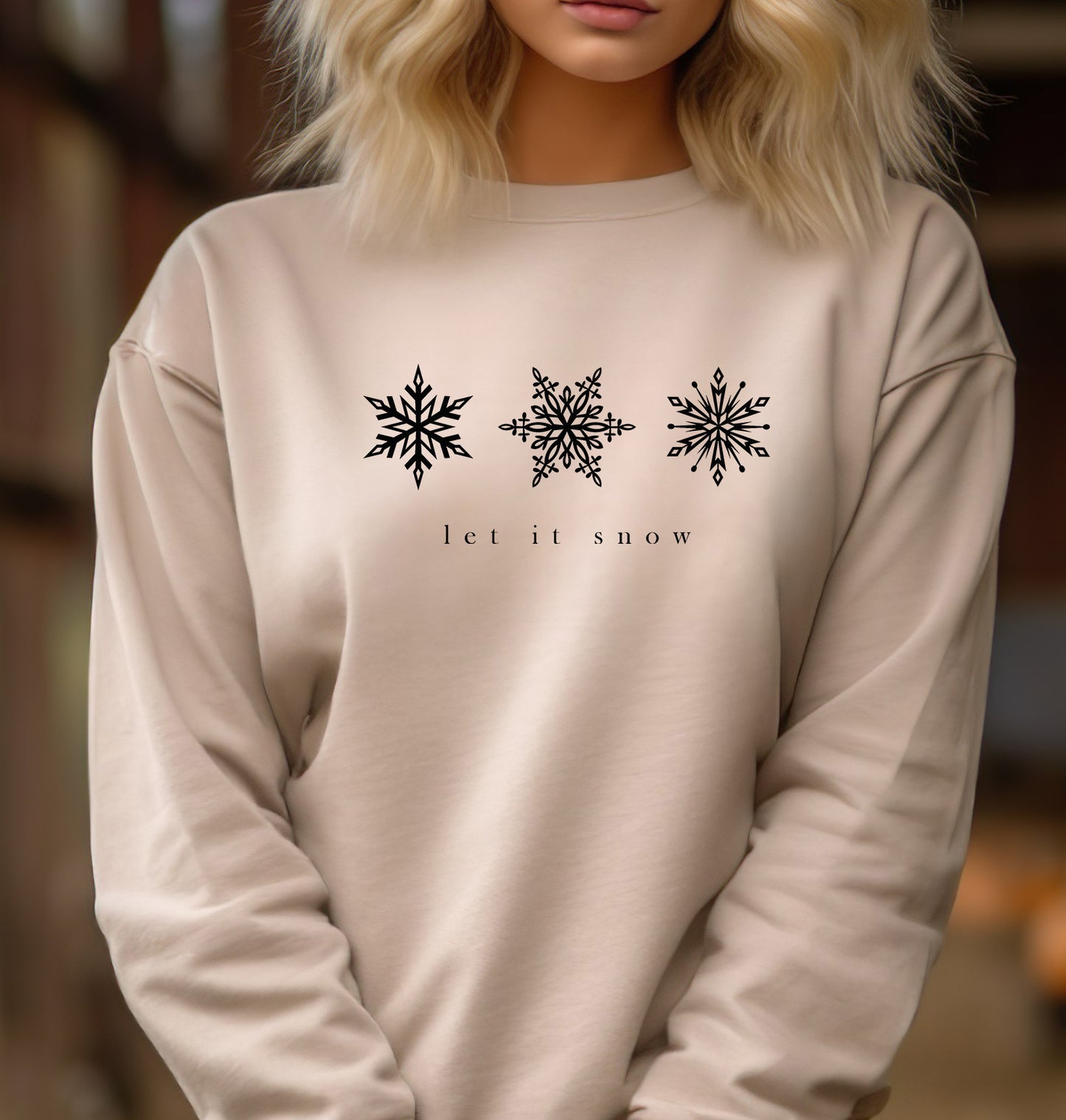 Let it snow Embroidered Sweatshirt