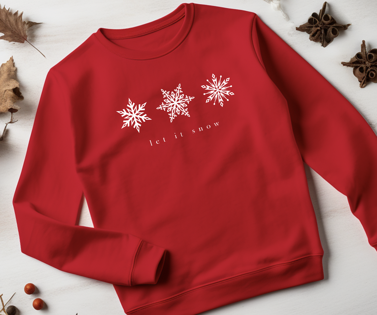 Let it snow Embroidered Sweatshirt