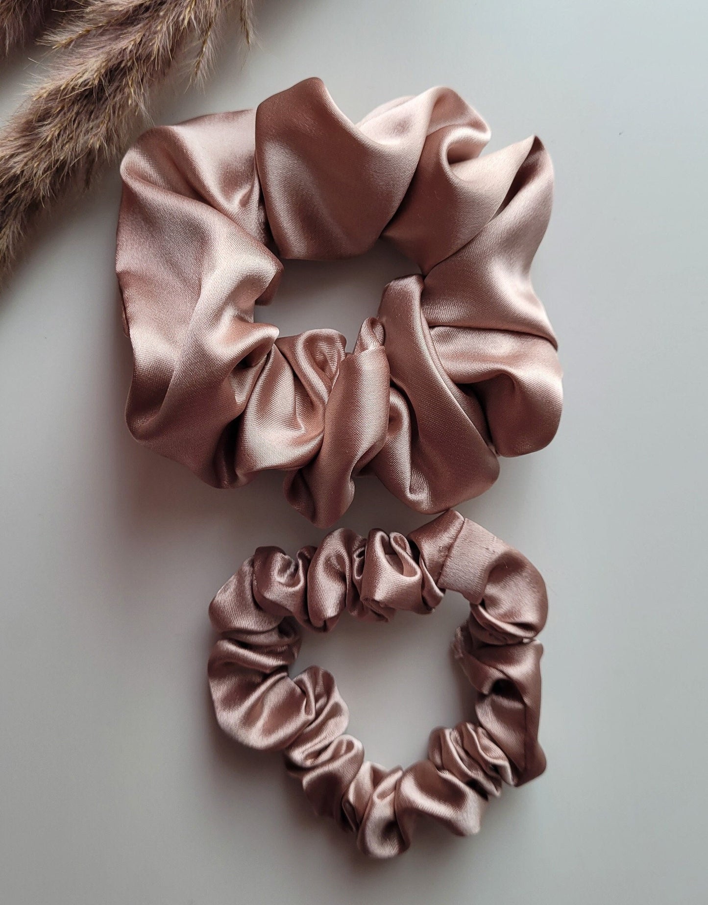 Matte Rose Gold Hair Scrunchie