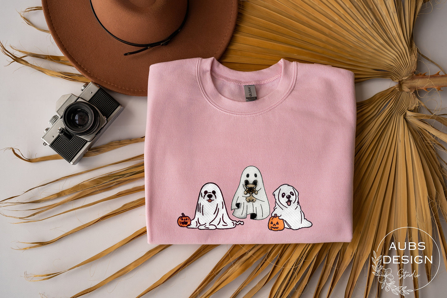 Embroidered Ghost Sweatshirt Dog Sweatshirt