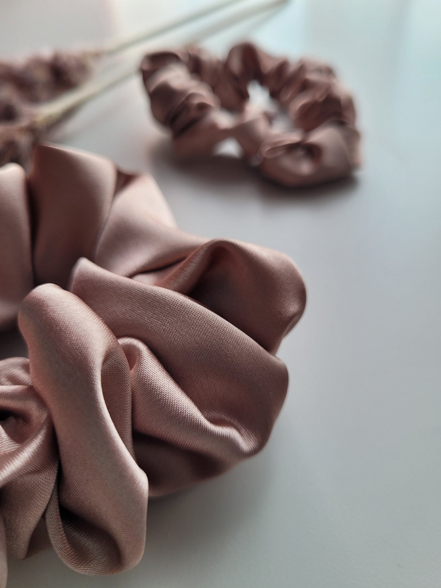 Matte Rose Gold Hair Scrunchie