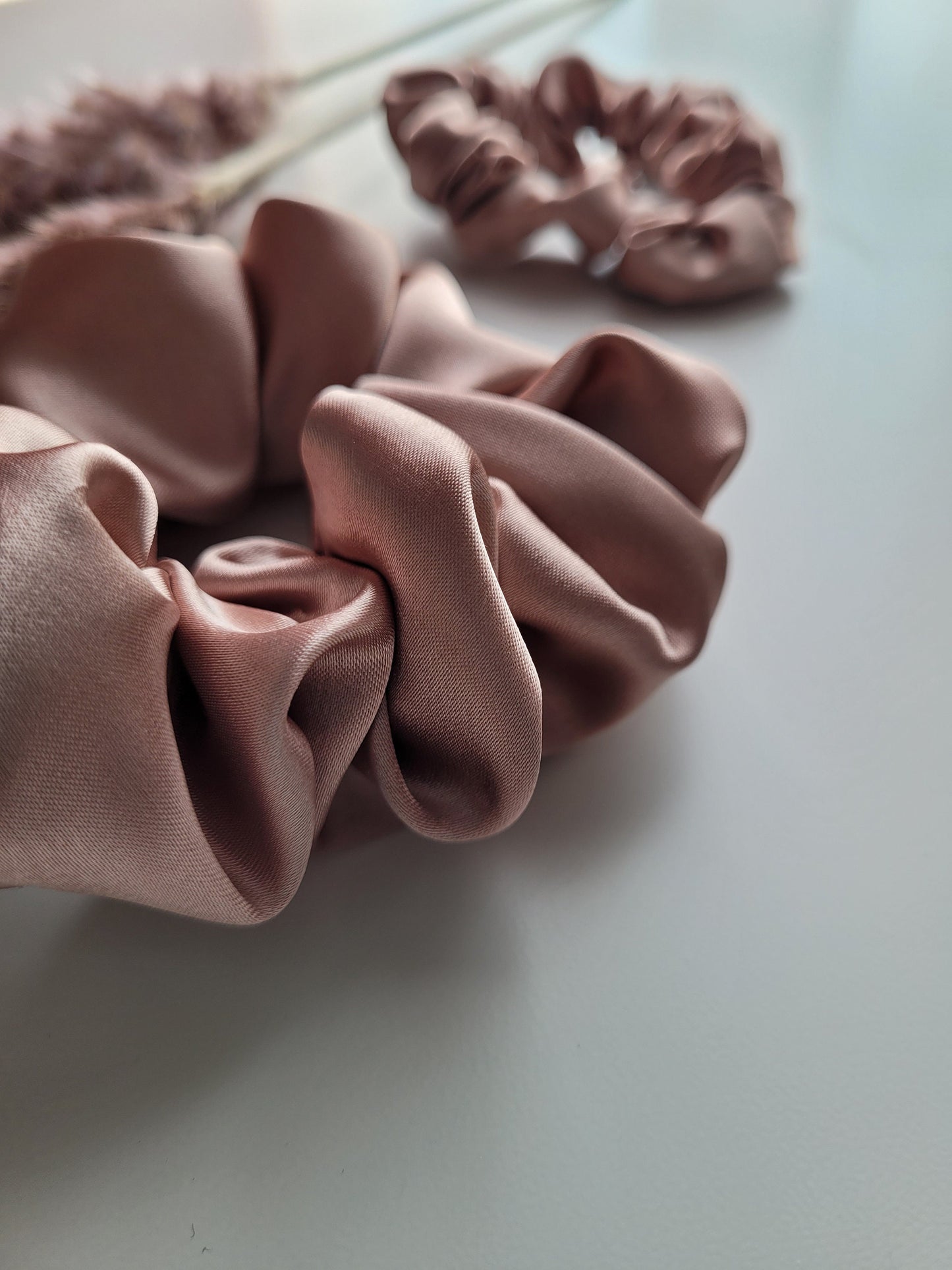 Matte Rose Gold Hair Scrunchie