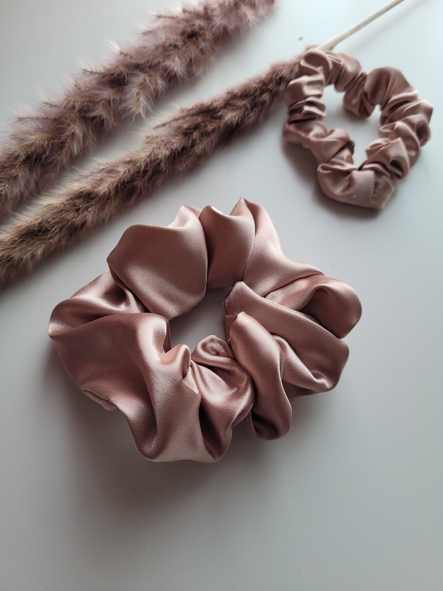 Matte Rose Gold Hair Scrunchie