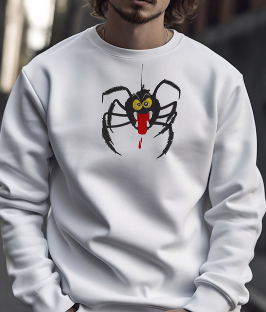 Spider Sweatshirt Halloween Embroidered