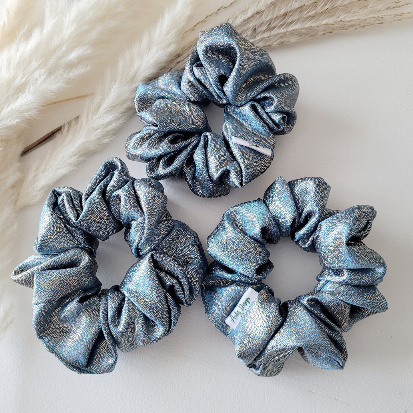 Blue Mermaid-Inspired Scrunchie