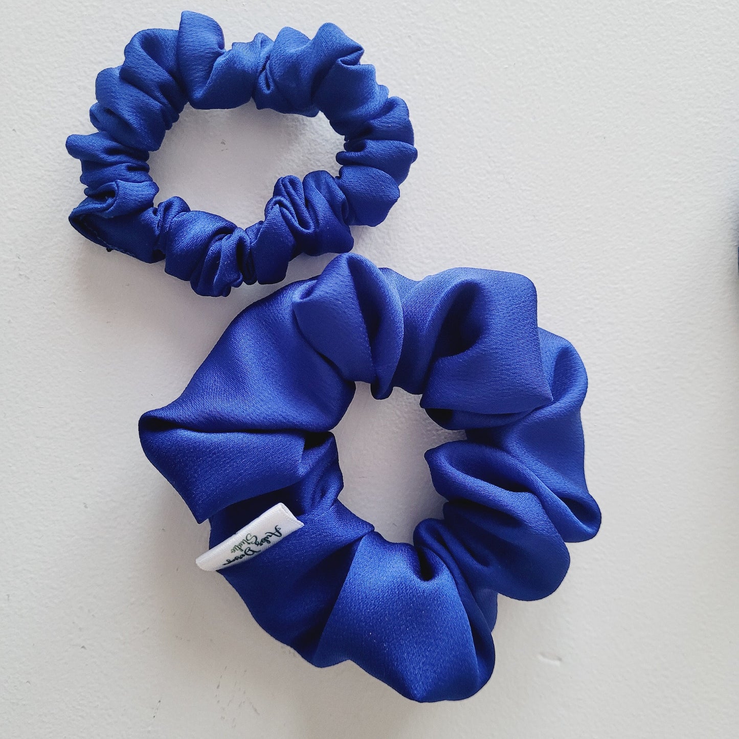 Royal Blue Satin Hair Scrunchie