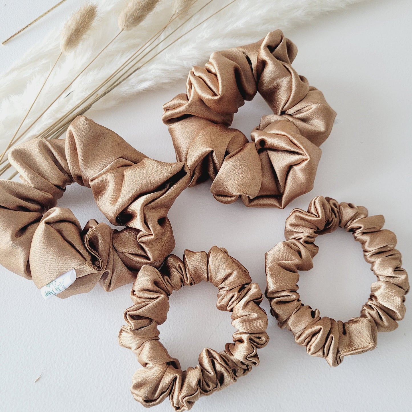 Gold Satin Hair Scrunchie