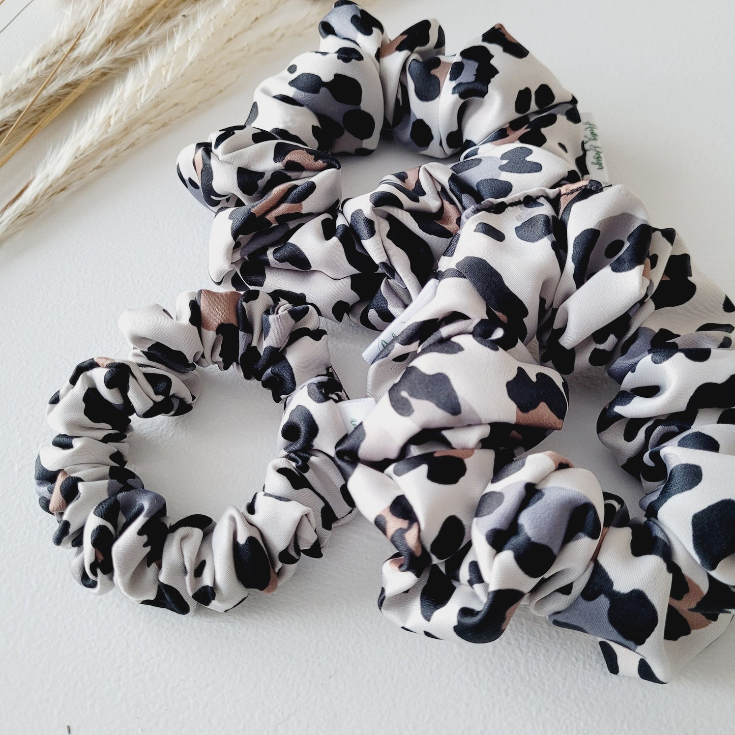 Leopard Satin Hair Scrunchie