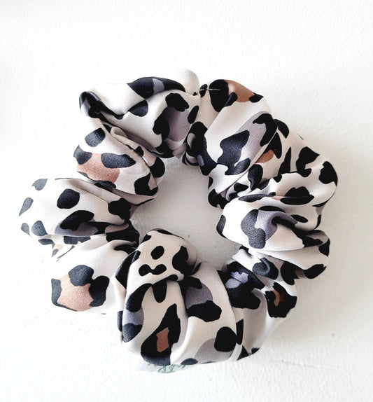 Leopard Satin Hair Scrunchie