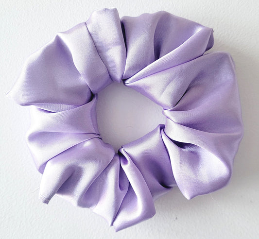 Lavender Satin Hair Scrunchie