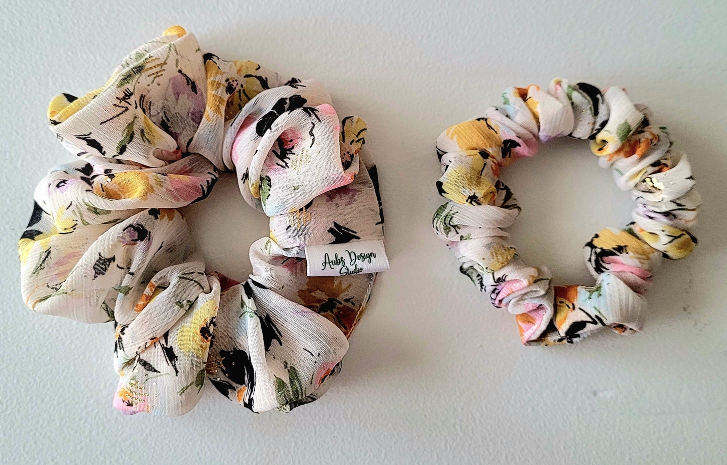 Floral 1800s Hair Scrunchie