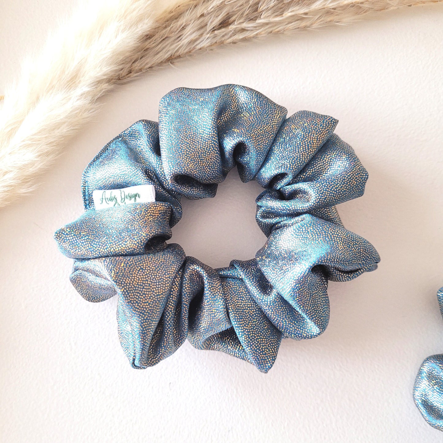 Blue Mermaid-Inspired Scrunchie