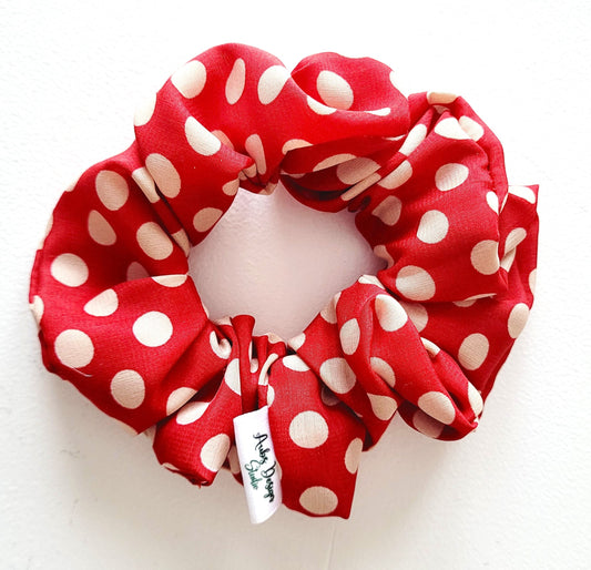 Red Retro Hair Scrunchie