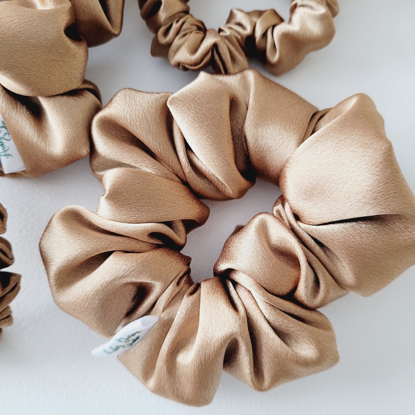 Gold Satin Hair Scrunchie