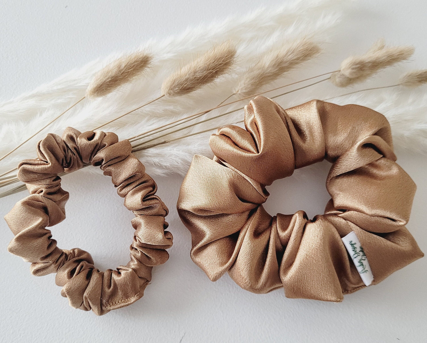 Gold Satin Hair Scrunchie