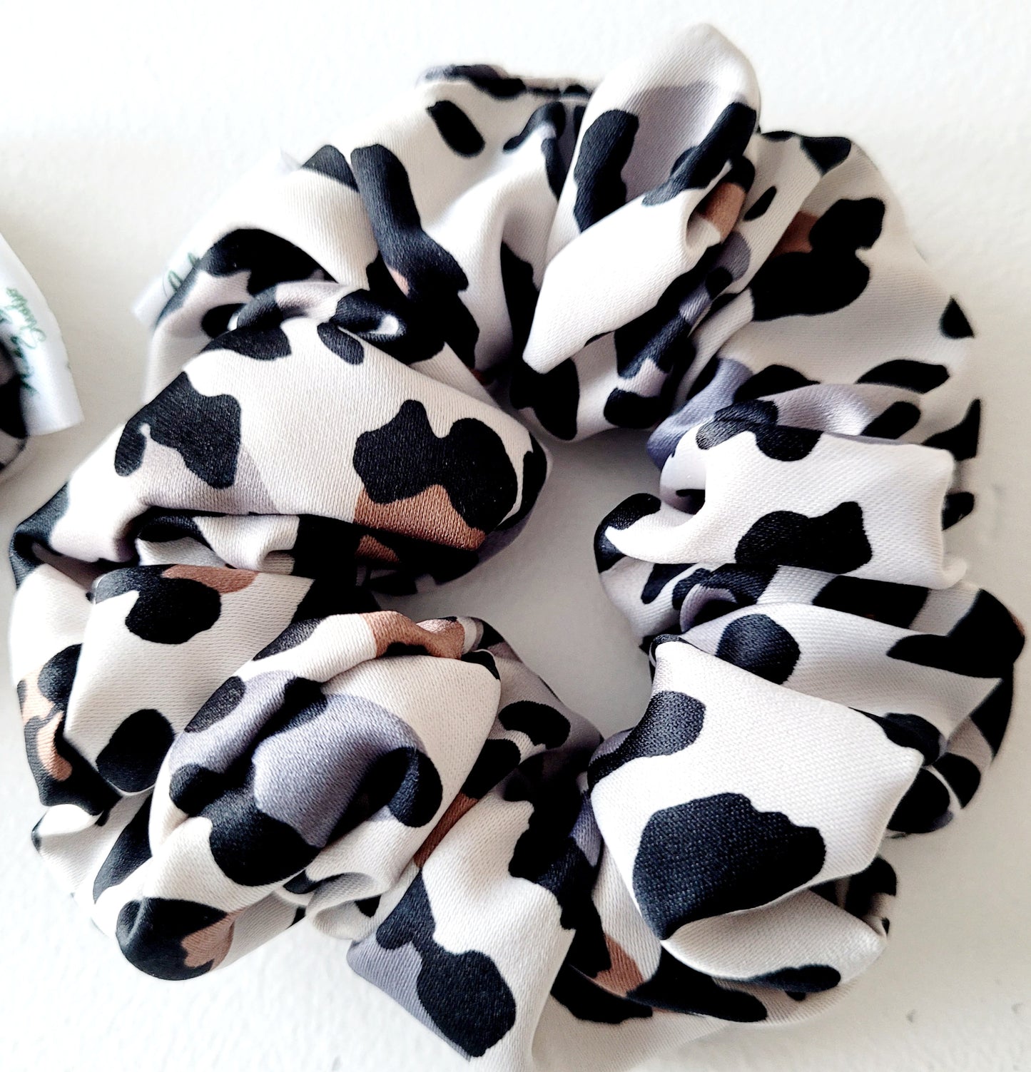 Leopard Satin Hair Scrunchie