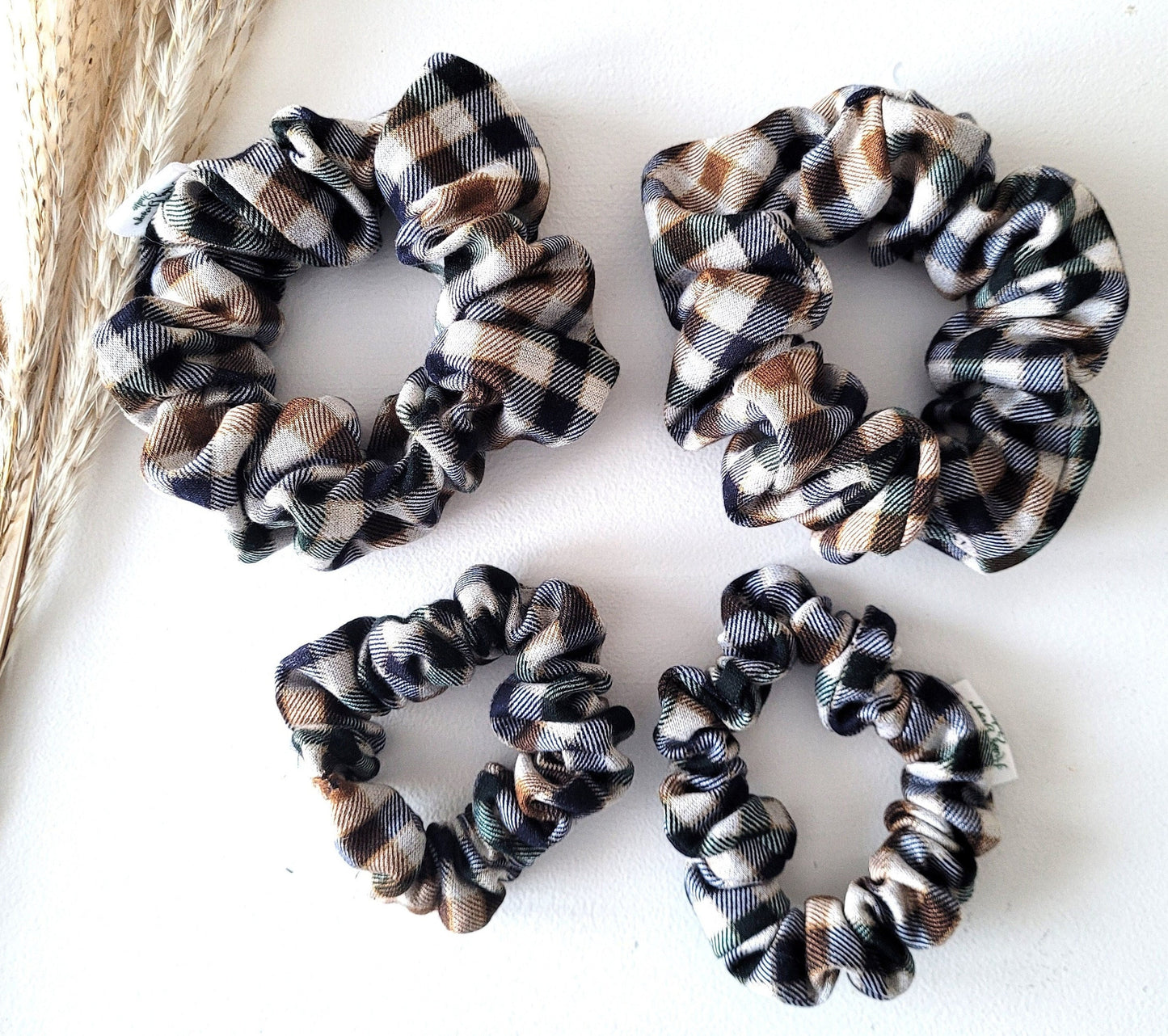 Classic Plaid Hair Scrunchies