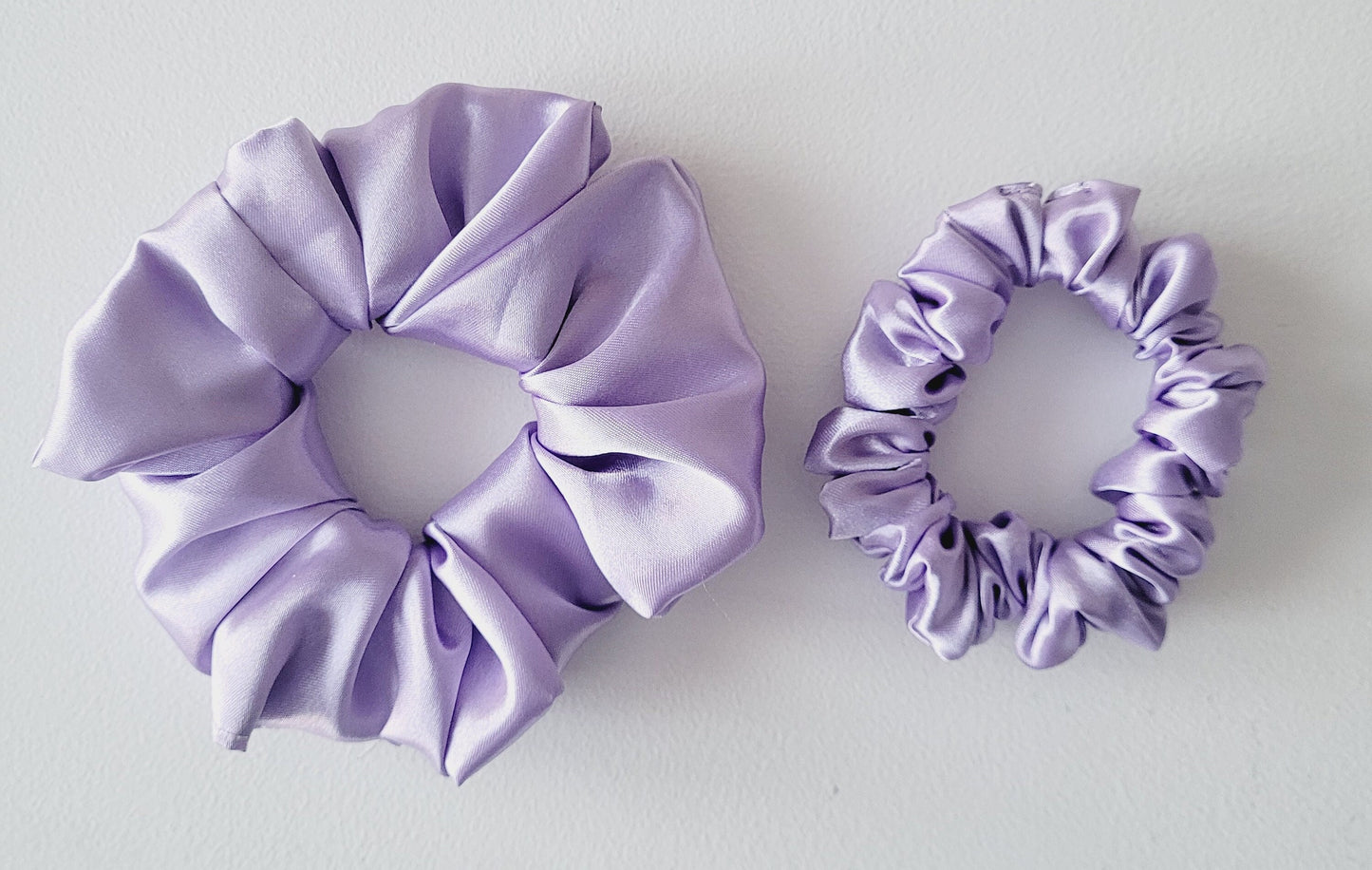 Lavender Satin Hair Scrunchie