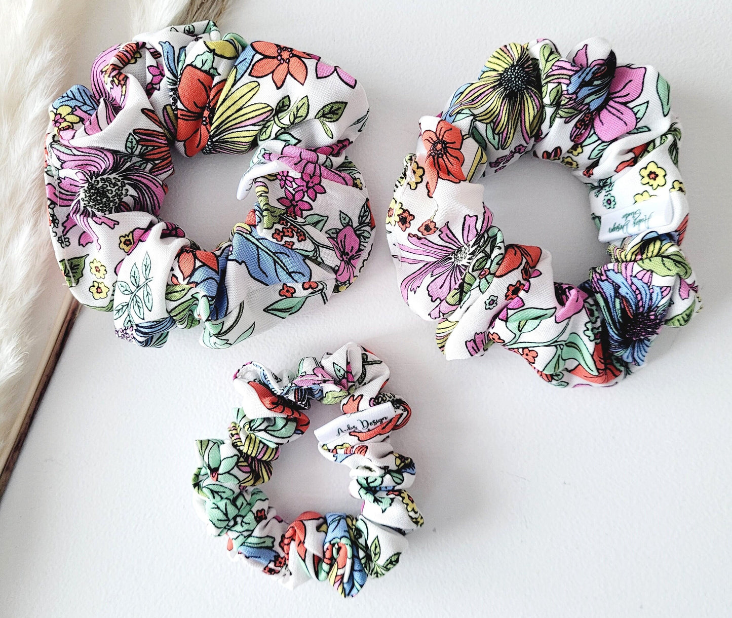 Poppy Floral Hair Scrunchie